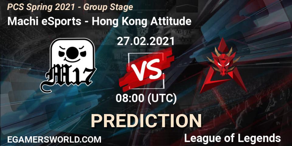 Machi eSports - Hong Kong Attitude: прогноз. 27.02.2021 at 08:30, LoL, PCS Spring 2021 - Group Stage