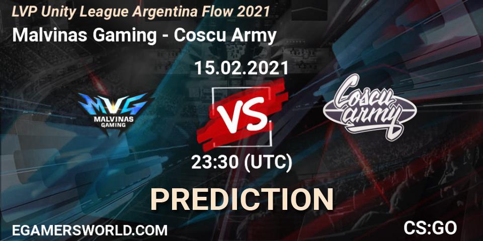 Malvinas Gaming - Coscu Army: прогноз. 15.02.2021 at 23:30, Counter-Strike (CS2), LVP Unity League Argentina Apertura 2021