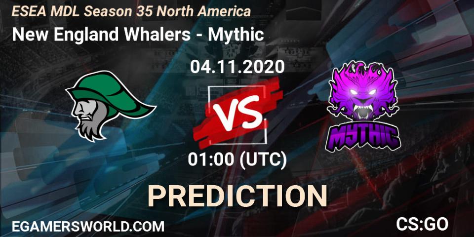 New England Whalers - Mythic: прогноз. 04.11.20, CS2 (CS:GO), ESEA MDL Season 35 North America
