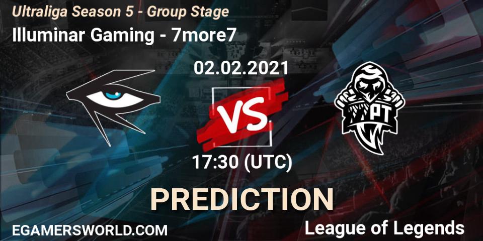 Illuminar Gaming - 7more7: прогноз. 02.02.2021 at 17:30, LoL, Ultraliga Season 5 - Group Stage
