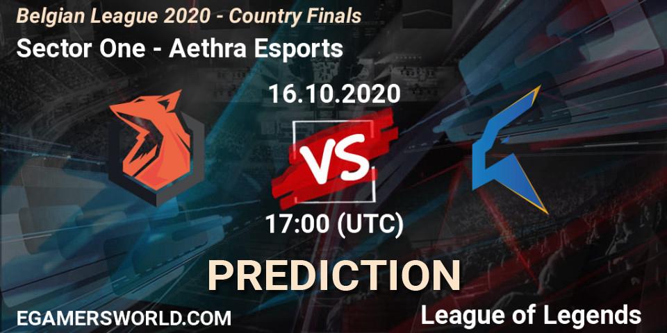 Sector One - Aethra Esports: прогноз. 16.10.2020 at 17:24, LoL, Belgian League 2020 - Country Finals
