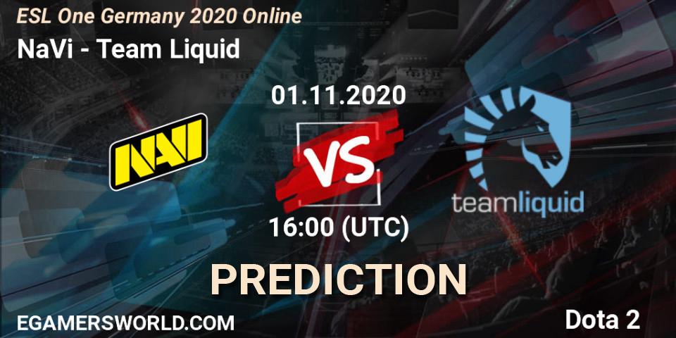 NaVi - Team Liquid: прогноз. 01.11.20, Dota 2, ESL One Germany 2020 Online