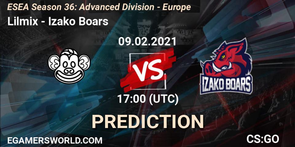Lilmix - Izako Boars: прогноз. 09.02.2021 at 17:00, Counter-Strike (CS2), ESEA Season 36: Europe - Advanced Division
