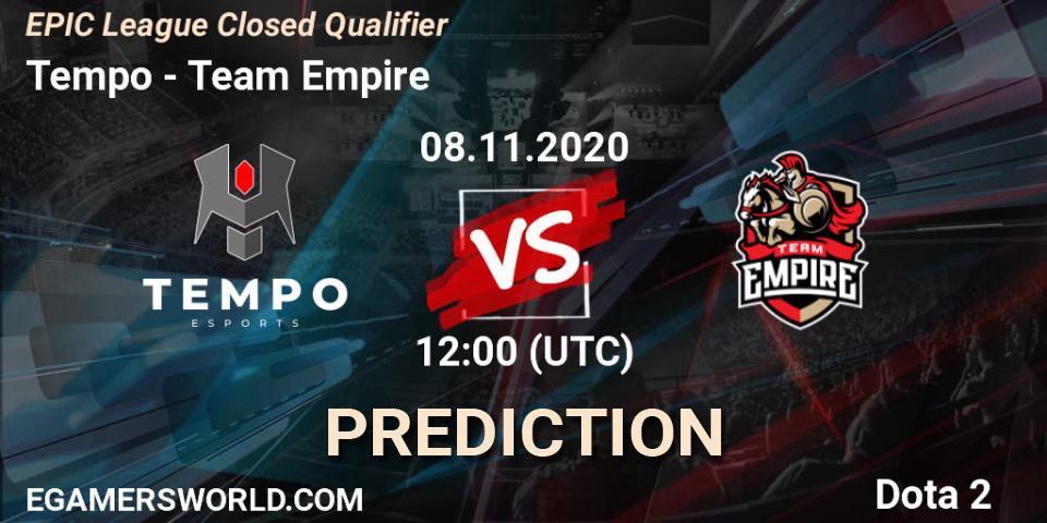Tempo - Team Empire: прогноз. 08.11.20, Dota 2, EPIC League Closed Qualifier