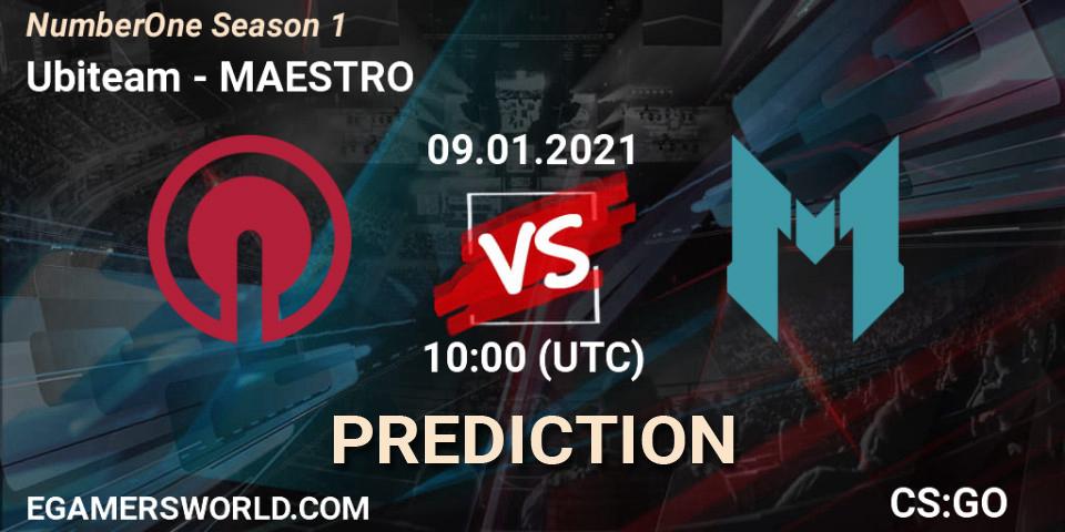 Ubiteam - MAESTRO: прогноз. 09.01.2021 at 10:10, Counter-Strike (CS2), NumberOne Season 1