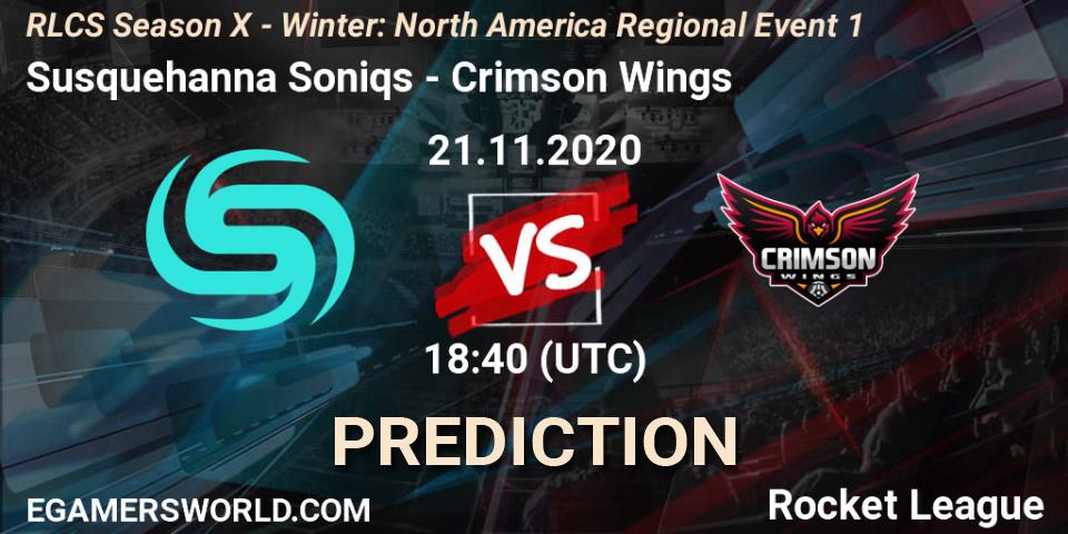 Susquehanna Soniqs - Crimson Wings: прогноз. 21.11.2020 at 18:40, Rocket League, RLCS Season X - Winter: North America Regional Event 1