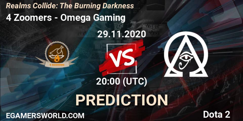 4 Zoomers - Omega Gaming: прогноз. 29.11.2020 at 20:02, Dota 2, Realms Collide: The Burning Darkness
