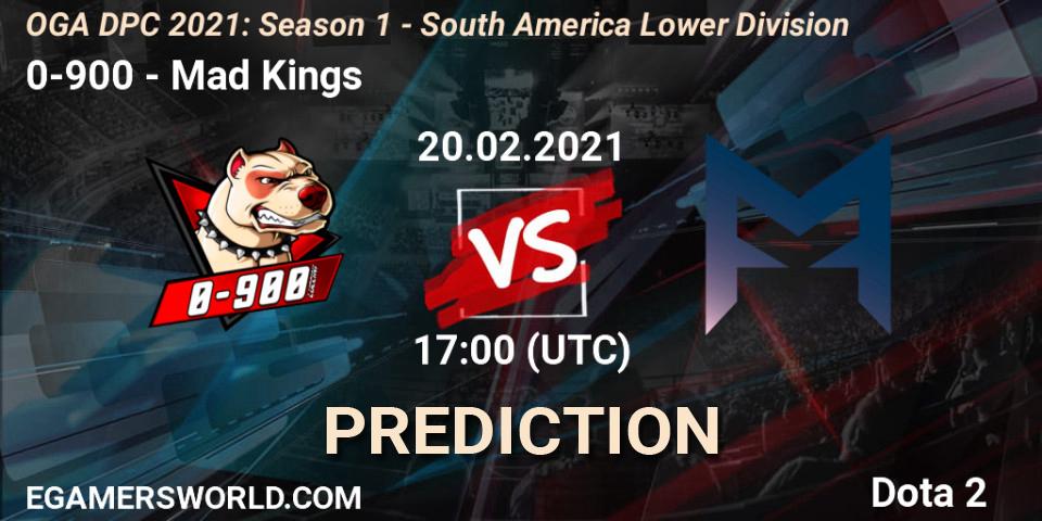 0-900 - Mad Kings: прогноз. 20.02.21, Dota 2, OGA DPC 2021: Season 1 - South America Lower Division
