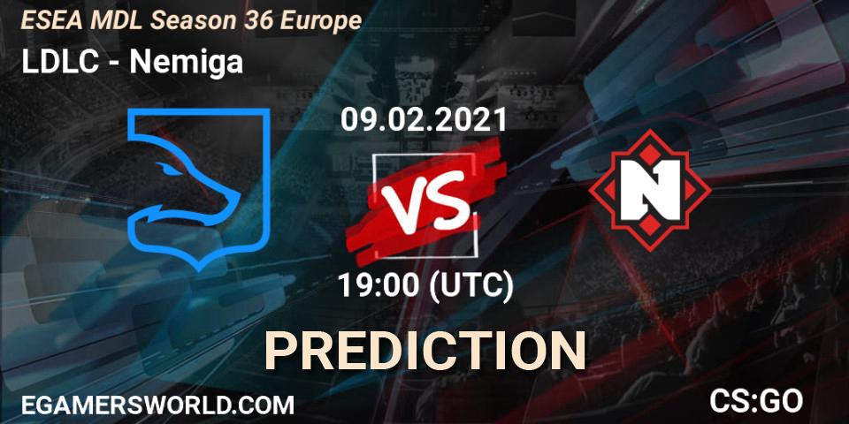 LDLC - Nemiga: прогноз. 09.02.2021 at 18:05, Counter-Strike (CS2), MDL ESEA Season 36: Europe - Premier division