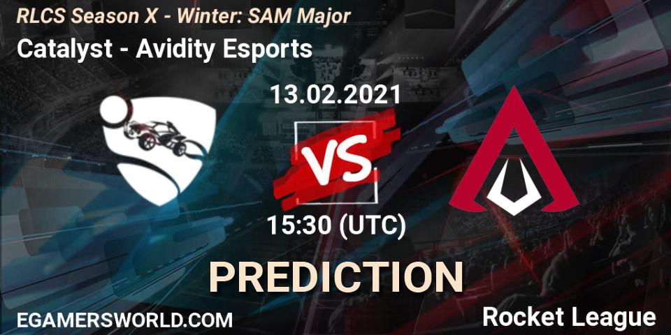 Catalyst - Avidity Esports: прогноз. 13.02.2021 at 15:30, Rocket League, RLCS Season X - Winter: SAM Major