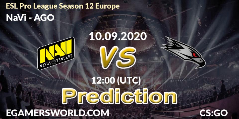 NaVi - AGO: прогноз. 10.09.2020 at 12:00, Counter-Strike (CS2), ESL Pro League Season 12 Europe