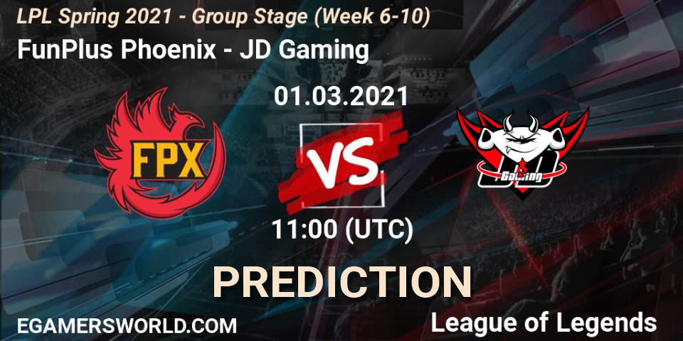 FunPlus Phoenix - JD Gaming: прогноз. 01.03.2021 at 11:00, LoL, LPL Spring 2021 - Group Stage (Week 6-10)