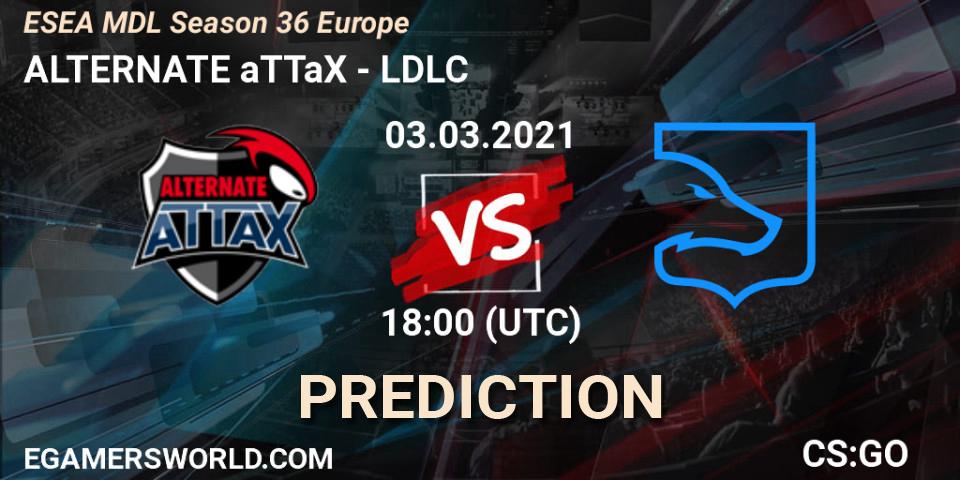 ALTERNATE aTTaX - LDLC: прогноз. 03.03.2021 at 18:00, Counter-Strike (CS2), MDL ESEA Season 36: Europe - Premier division