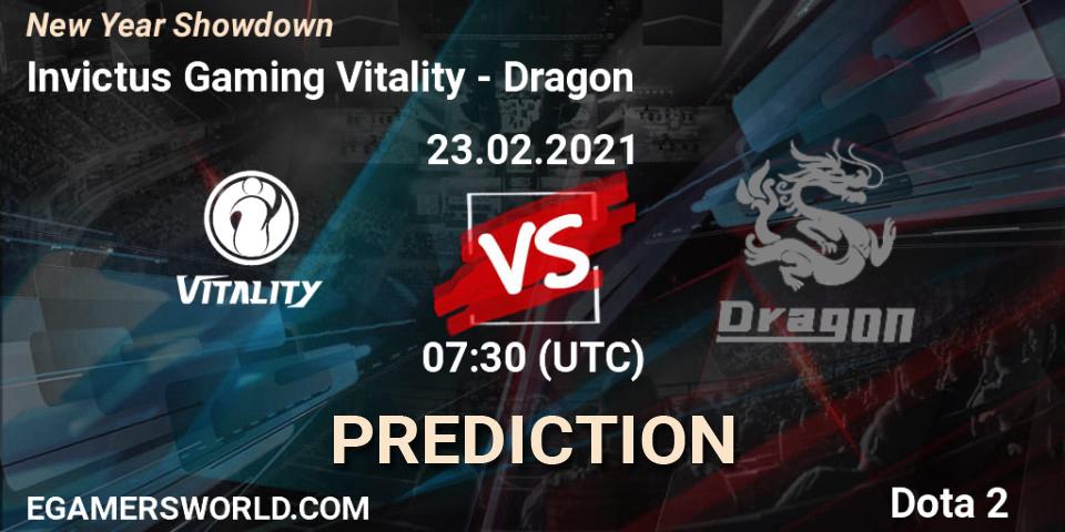 Invictus Gaming Vitality - Dragon: прогноз. 23.02.2021 at 07:46, Dota 2, New Year Showdown