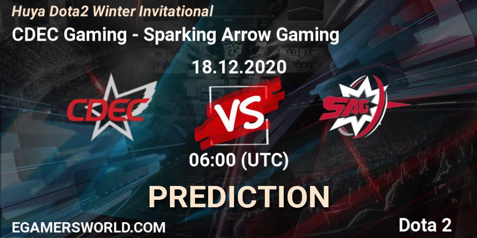 CDEC Gaming - Sparking Arrow Gaming: прогноз. 16.12.2020 at 09:14, Dota 2, Huya Dota2 Winter Invitational