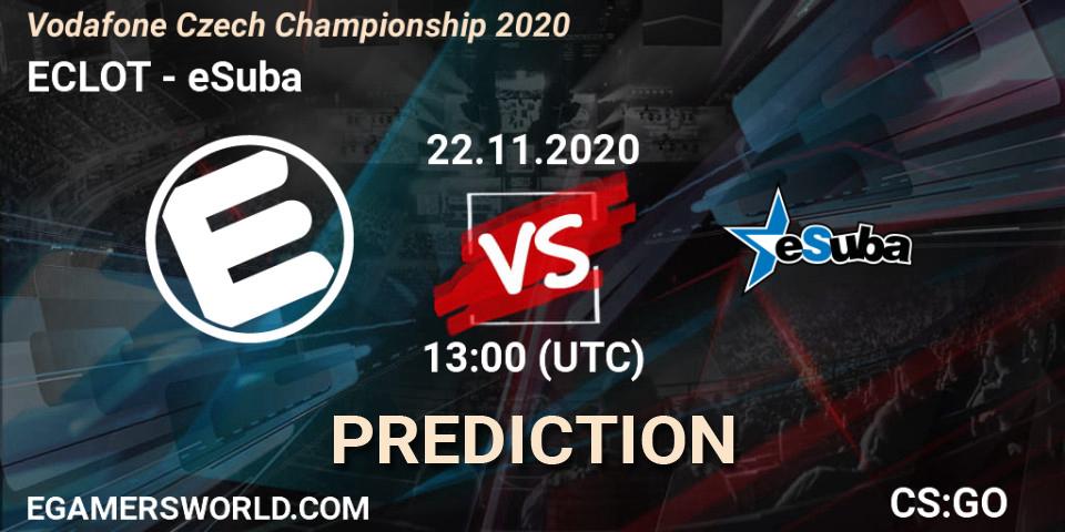 ECLOT - eSuba: прогноз. 22.11.2020 at 13:00, Counter-Strike (CS2), Vodafone Czech Championship 2020