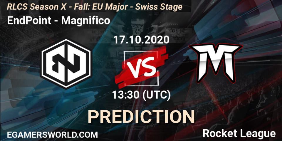 EndPoint - Magnifico: прогноз. 17.10.2020 at 13:30, Rocket League, RLCS Season X - Fall: EU Major - Swiss Stage