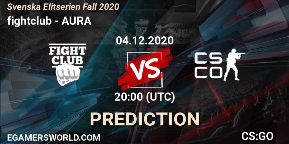 fightclub - AURA: прогноз. 04.12.2020 at 20:35, Counter-Strike (CS2), Svenska Elitserien Fall 2020