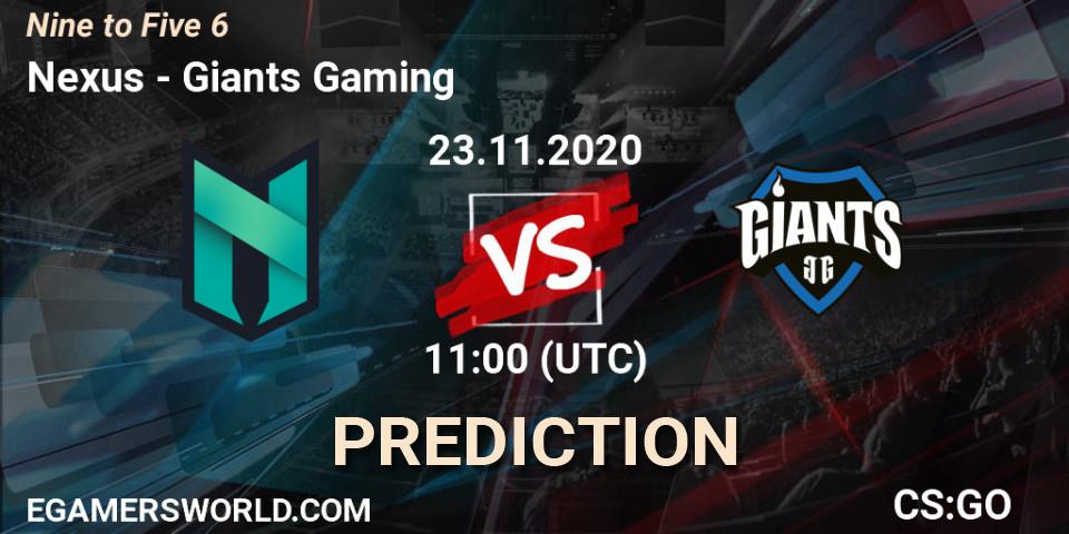 Nexus - Giants Gaming: прогноз. 23.11.2020 at 11:25, Counter-Strike (CS2), Nine to Five 6