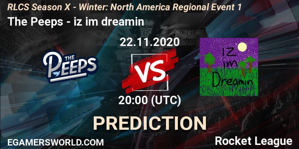 The Peeps - iz im dreamin: прогноз. 22.11.2020 at 20:00, Rocket League, RLCS Season X - Winter: North America Regional Event 1
