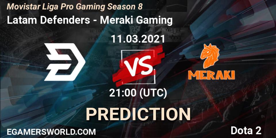 Latam Defenders - Meraki Gaming: прогноз. 11.03.21, Dota 2, Movistar Liga Pro Gaming Season 8