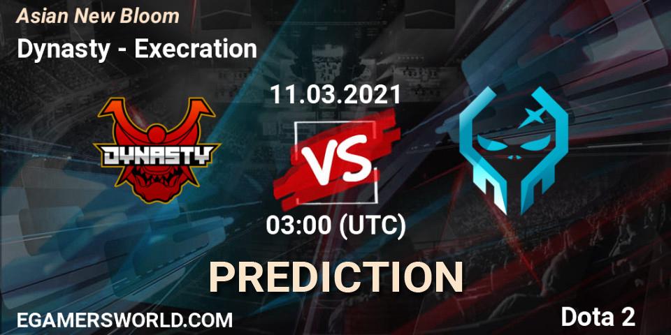 Dynasty - Execration: прогноз. 11.03.2021 at 03:13, Dota 2, Asian New Bloom