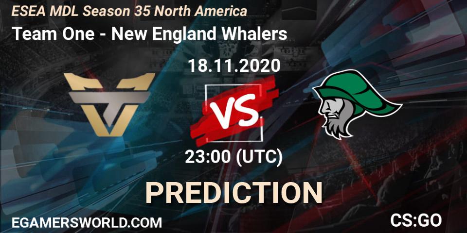 Team One - New England Whalers: прогноз. 18.11.20, CS2 (CS:GO), ESEA MDL Season 35 North America