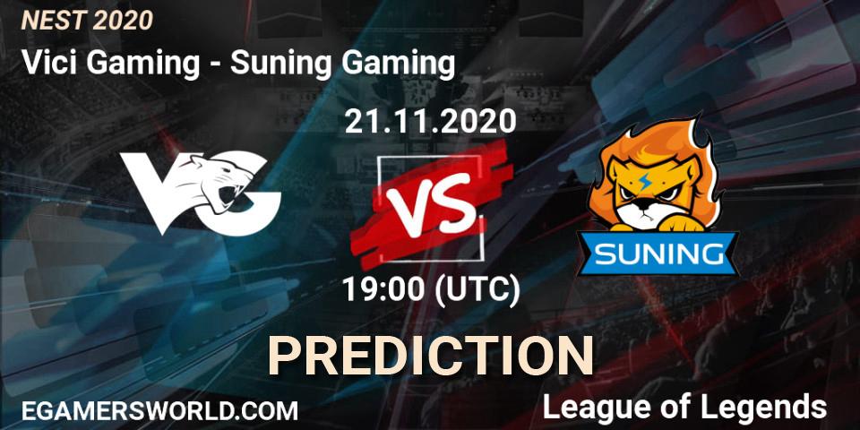 Vici Gaming - Suning Gaming: прогноз. 21.11.2020 at 06:00, LoL, NEST 2020