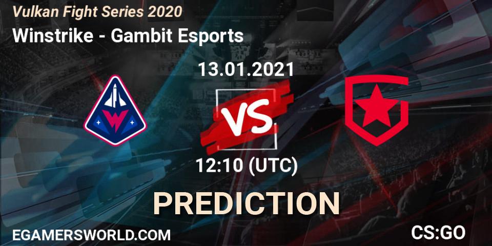 Winstrike - Gambit Esports: прогноз. 13.01.2021 at 12:10, Counter-Strike (CS2), Vulkan Fight Series 2020
