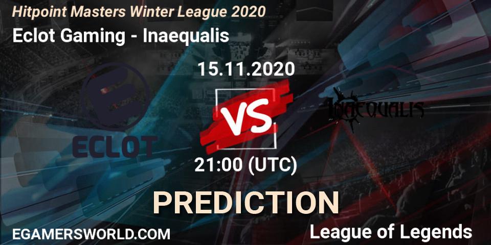 Eclot Gaming - Inaequalis: прогноз. 15.11.2020 at 21:00, LoL, Hitpoint Masters Winter League 2020