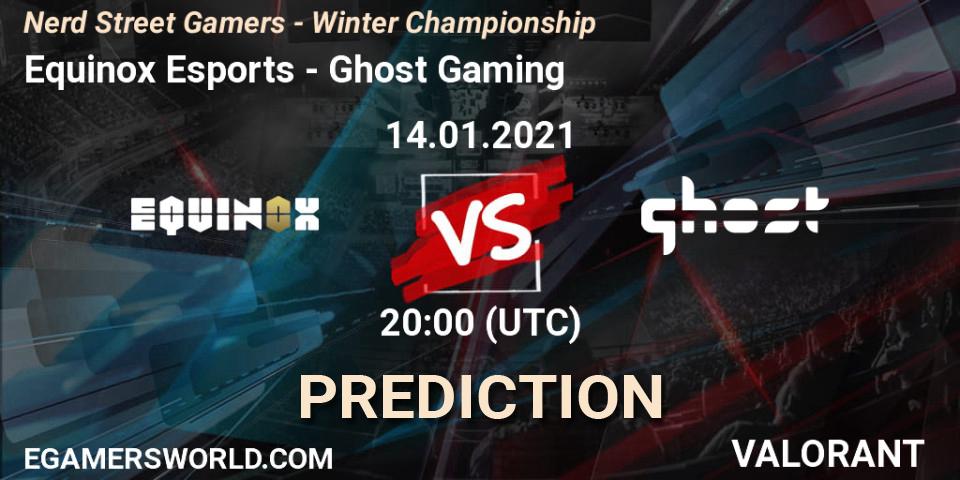 Equinox Esports - Ghost Gaming: прогноз. 14.01.2021 at 21:45, VALORANT, Nerd Street Gamers - Winter Championship