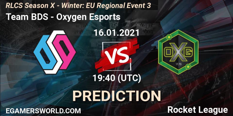 Team BDS - Oxygen Esports: прогноз. 16.01.2021 at 19:40, Rocket League, RLCS Season X - Winter: EU Regional Event 3