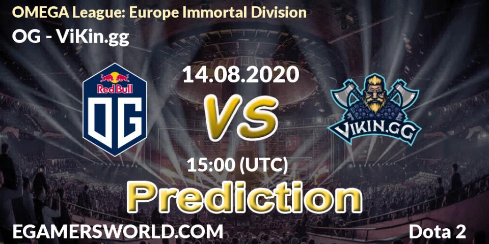 OG - ViKin.gg: прогноз. 14.08.2020 at 15:25, Dota 2, OMEGA League: Europe Immortal Division