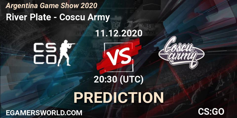 River Plate - Coscu Army: прогноз. 11.12.2020 at 20:30, Counter-Strike (CS2), Argentina Game Show 2020