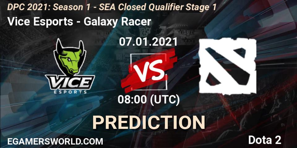 Vice Esports - Galaxy Racer: прогноз. 07.01.2021 at 07:31, Dota 2, DPC 2021: Season 1 - SEA Closed Qualifier Stage 1