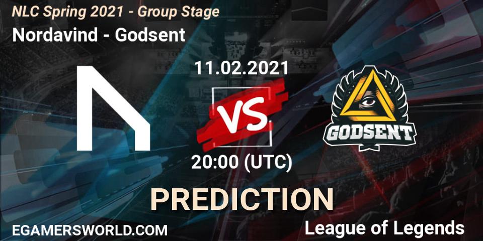 Nordavind - Godsent: прогноз. 11.02.2021 at 20:00, LoL, NLC Spring 2021 - Group Stage