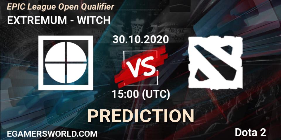EXTREMUM - WITCH: прогноз. 30.10.2020 at 15:06, Dota 2, EPIC League Open Qualifier
