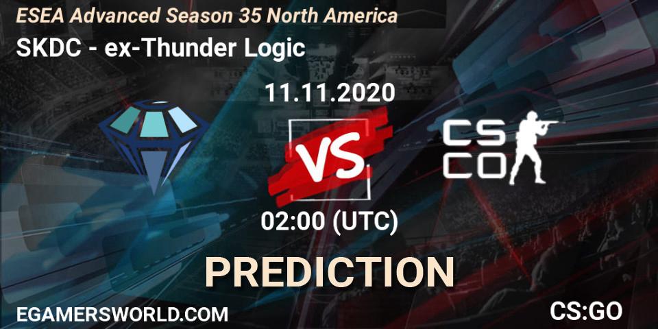 SKDC - ex-Thunder Logic: прогноз. 11.11.2020 at 02:00, Counter-Strike (CS2), ESEA Advanced Season 35 North America