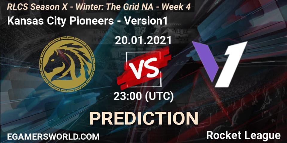 Kansas City Pioneers - Version1: прогноз. 20.01.2021 at 23:00, Rocket League, RLCS Season X - Winter: The Grid NA - Week 4
