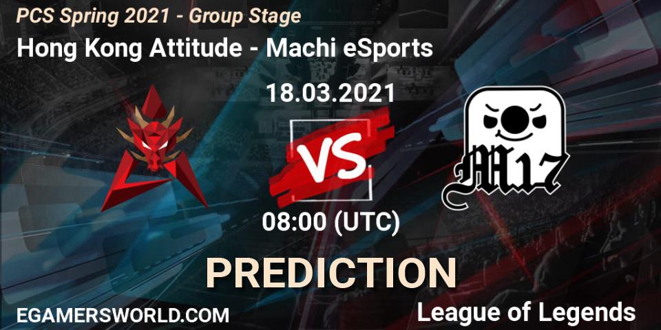 Hong Kong Attitude - Machi eSports: прогноз. 18.03.2021 at 08:00, LoL, PCS Spring 2021 - Group Stage