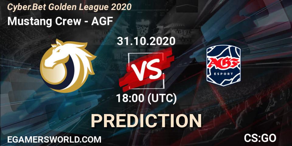 Mustang Crew - AGF: прогноз. 31.10.20, CS2 (CS:GO), Cyber.Bet Golden League 2020