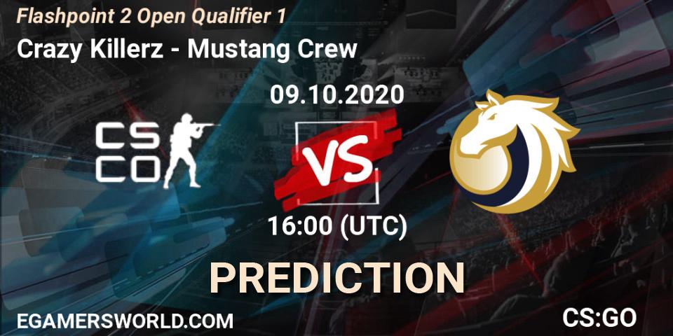 Crazy Killerz - Mustang Crew: прогноз. 09.10.2020 at 16:00, Counter-Strike (CS2), Flashpoint 2 Open Qualifier 1