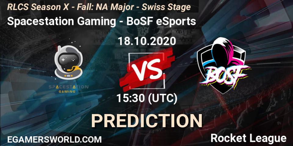 Spacestation Gaming - BoSF eSports: прогноз. 18.10.2020 at 15:30, Rocket League, RLCS Season X - Fall: NA Major - Swiss Stage