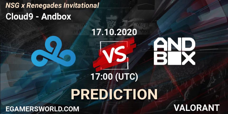 Cloud9 - Andbox: прогноз. 17.10.2020 at 17:00, VALORANT, NSG x Renegades Invitational