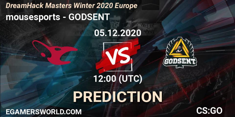 mousesports - GODSENT: прогноз. 05.12.2020 at 12:00, Counter-Strike (CS2), DreamHack Masters Winter 2020 Europe