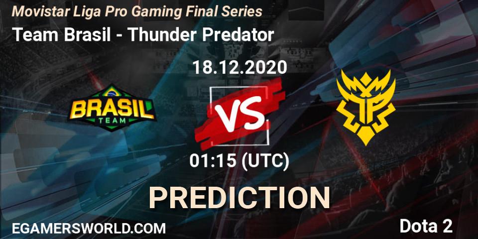Team Brasil - Thunder Predator: прогноз. 18.12.20, Dota 2, Movistar Liga Pro Gaming Final Series