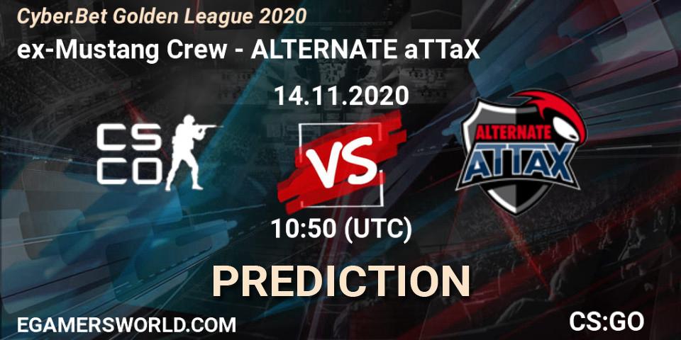 ex-Mustang Crew - ALTERNATE aTTaX: прогноз. 14.11.2020 at 10:50, Counter-Strike (CS2), Cyber.Bet Golden League 2020