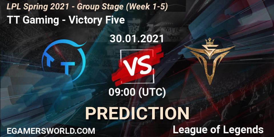 TT Gaming - Victory Five: прогноз. 30.01.2021 at 09:18, LoL, LPL Spring 2021 - Group Stage (Week 1-5)