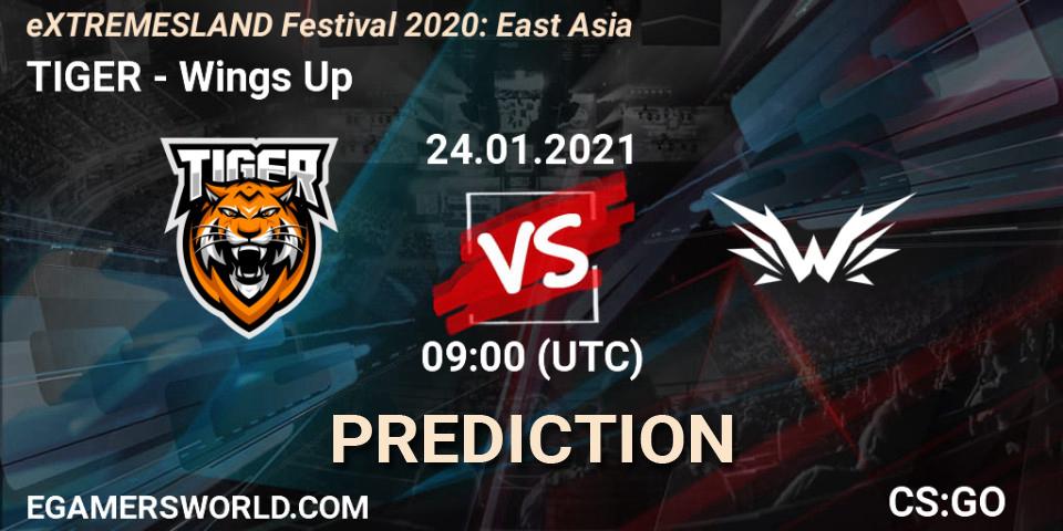 TIGER - Wings Up: прогноз. 24.01.2021 at 09:30, Counter-Strike (CS2), eXTREMESLAND Festival 2020: East Asia