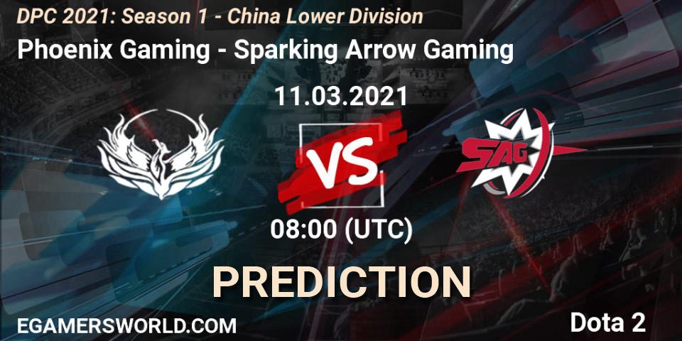 Phoenix Gaming - Sparking Arrow Gaming: прогноз. 11.03.2021 at 08:04, Dota 2, DPC 2021: Season 1 - China Lower Division